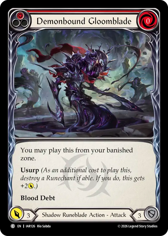 Demonbound Gloomblade (Red) IAR126 (Usurp the Shadow Throne)