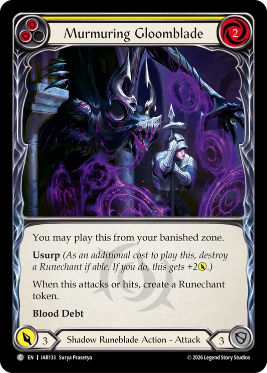 Murmuring Gloomblade (Yellow) IAR133 (Usurp the Shadow Throne)