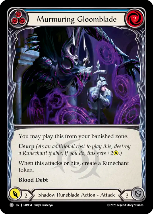 Murmuring Gloomblade (Blue) IAR134 (Usurp the Shadow Throne)