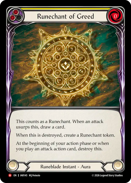 Runechant of Greed (Yellow) IAR145 (Usurp the Shadow Throne)