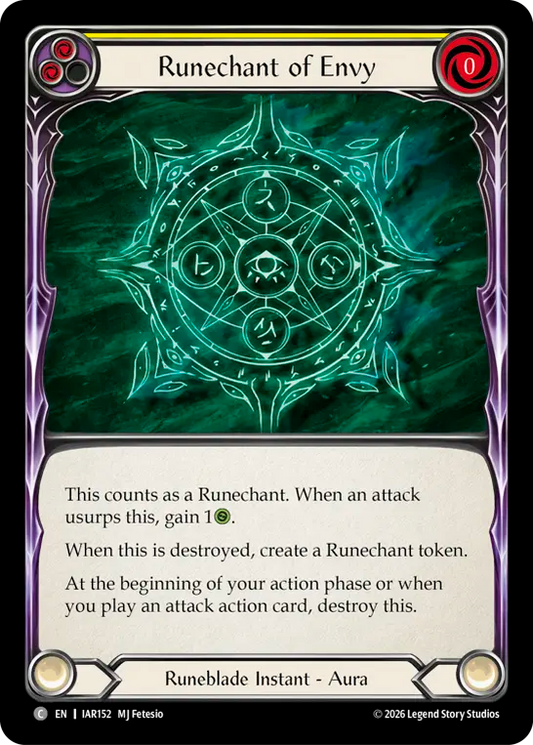 Runechant of Envy (Yellow) IAR152 (Usurp the Shadow Throne)