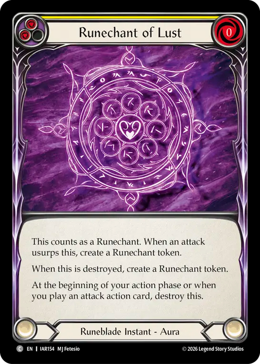 Runechant of Lust (Yellow) IAR154 (Usurp the Shadow Throne)