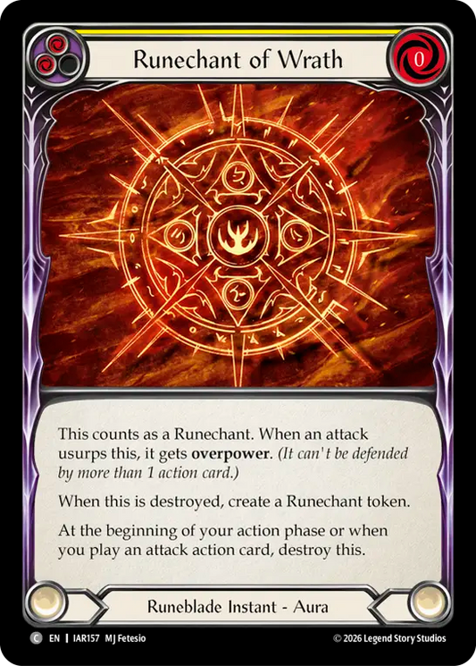 Runechant of Wrath (Yellow) IAR157 (Usurp the Shadow Throne)
