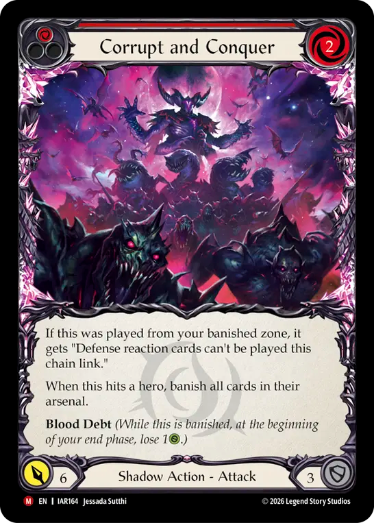 Corrupt and Conquer Rainbow Foil (Red) IAR164 (Usurp the Shadow Throne)