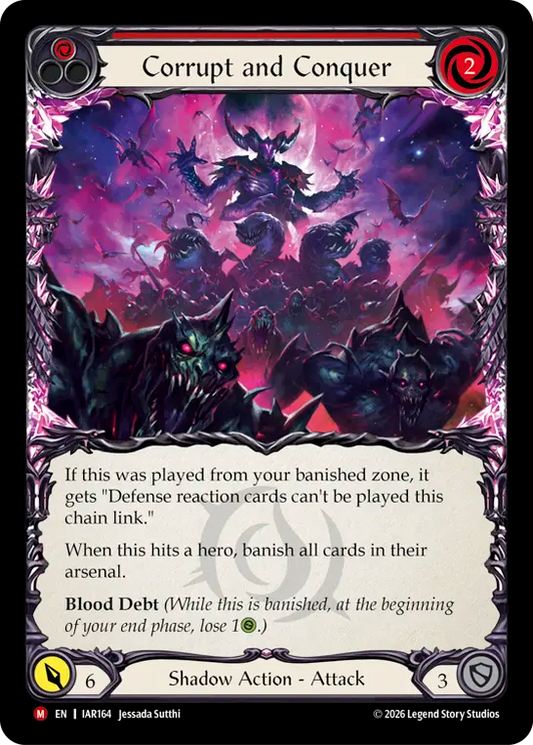 Corrupt and Conquer Rainbow Foil (Red) IAR164 (Usurp the Shadow Throne)