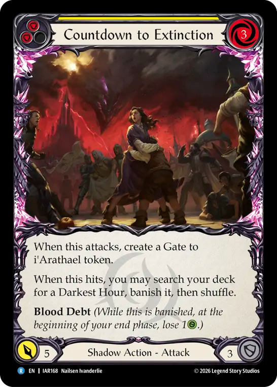 Countdown to Extinction Rainbow Foil (Yellow) IAR168 (Usurp the Shadow Throne)