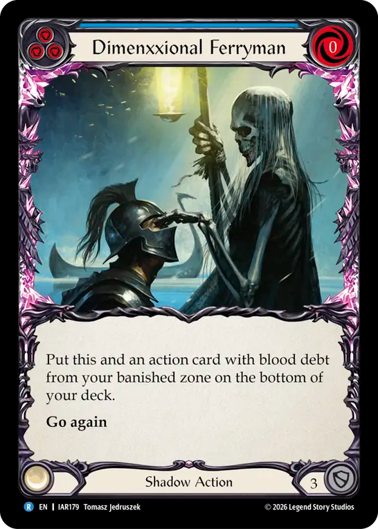 Dimenxxional Ferryman Rainbow Foil (Blue) IAR179 (Usurp the Shadow Throne)
