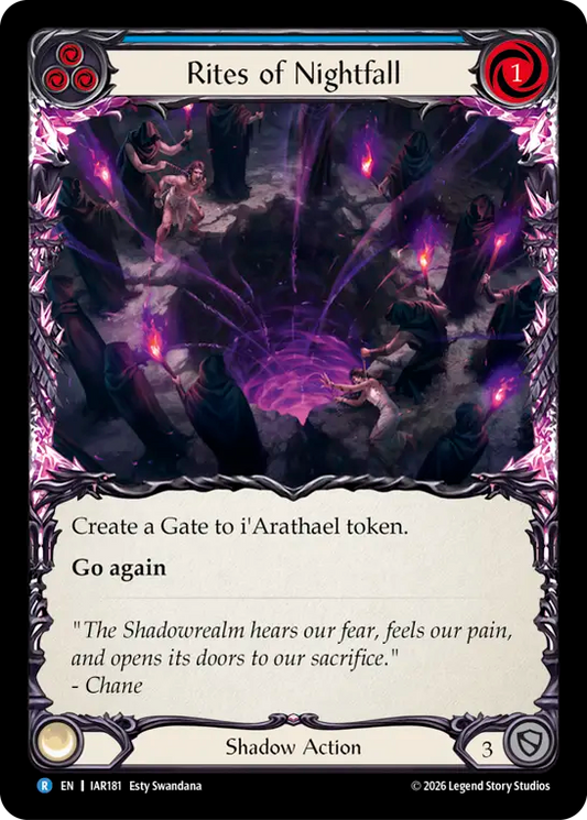 Rites of Nightfall (Blue) IAR181 (Usurp the Shadow Throne)