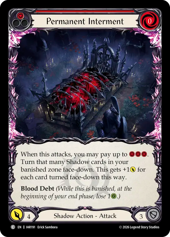 Permanent Interment (Red) IAR191 (Usurp the Shadow Throne)