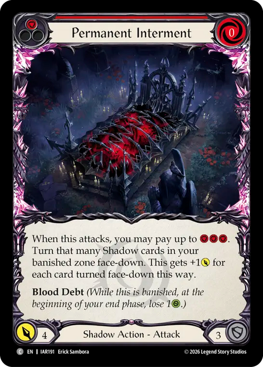 Permanent Interment (Red) IAR191 (Usurp the Shadow Throne)