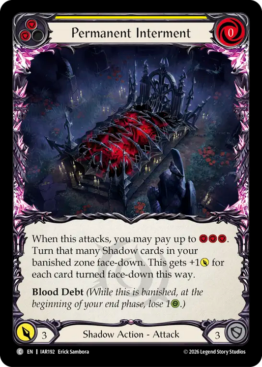 Permanent Interment (Yellow) IAR192 (Usurp the Shadow Throne)