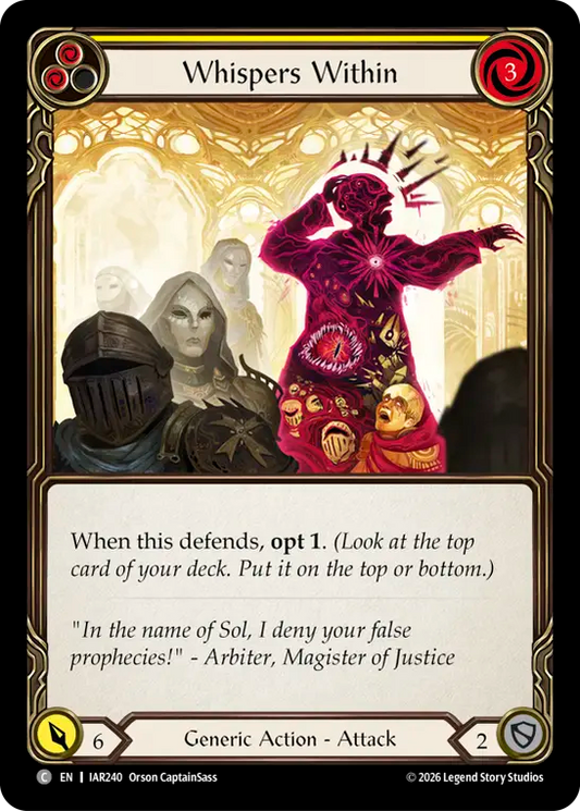 Whispers Within (Yellow) IAR240 (Usurp the Shadow Throne)