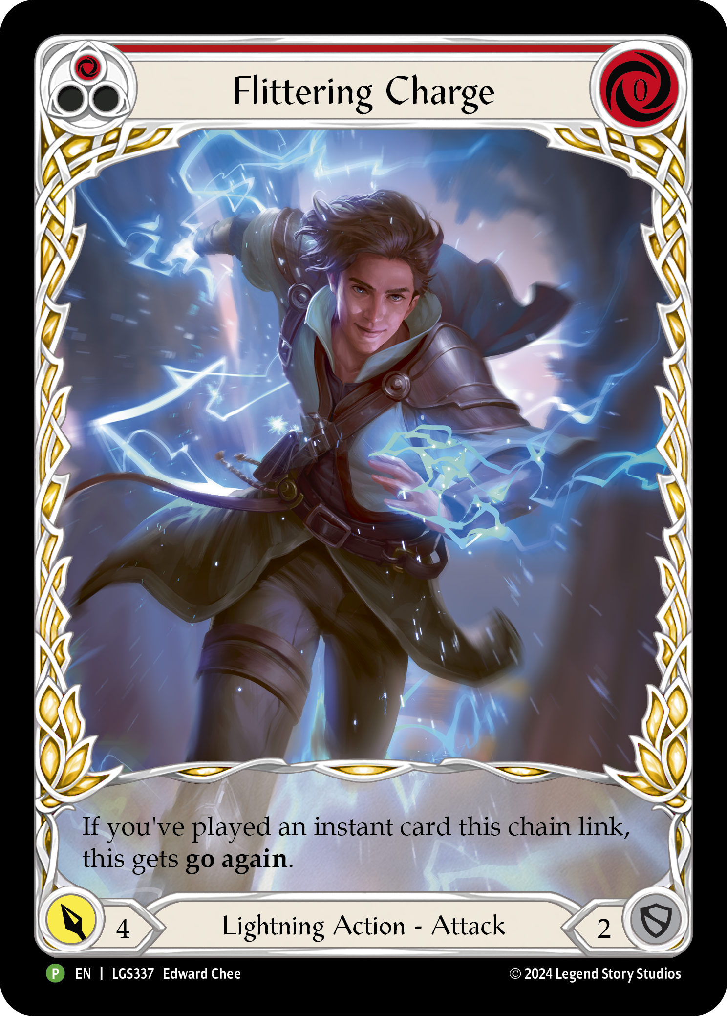 Flittering Charge Extended Art Rainbow Foil (Red) LGS337 (Promo)
