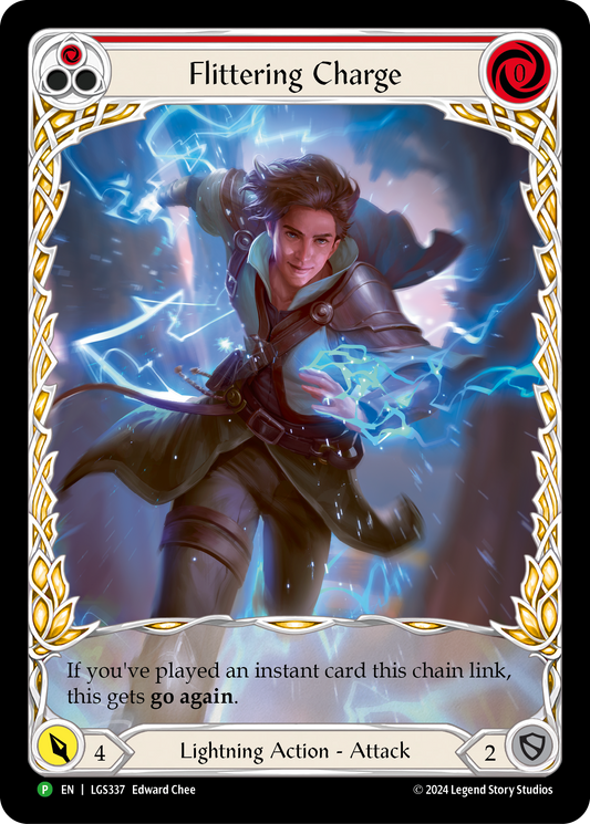 Flittering Charge Extended Art Rainbow Foil (Red) LGS337 (Promo)