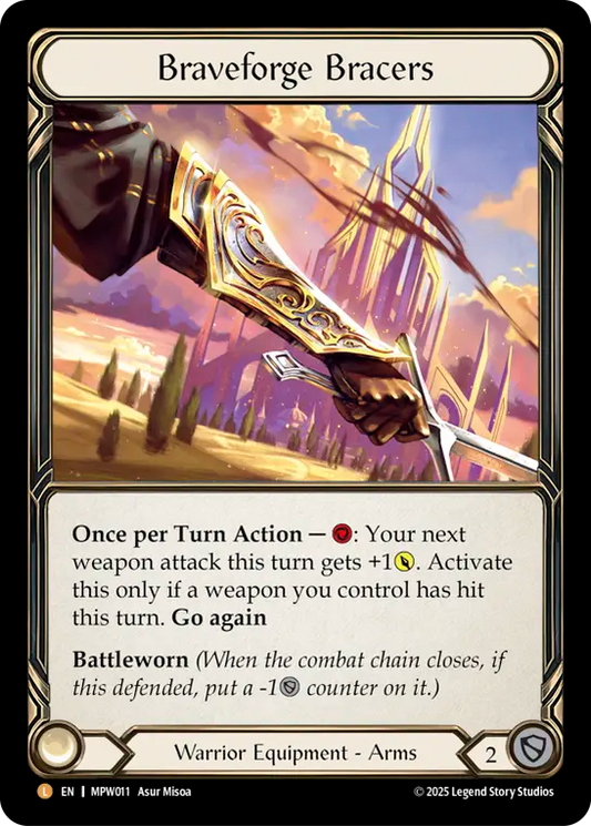 Braveforge Bracers Rainbow Foil MPW011 (Mastery Pack Warrior)