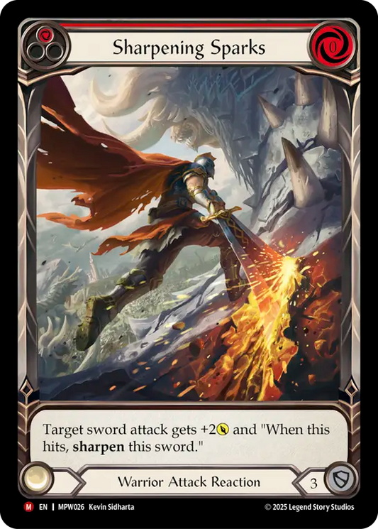 Sharpening Sparks Extended Art Rainbow Foil (Red) MPW026 (Mastery Pack Warrior)
