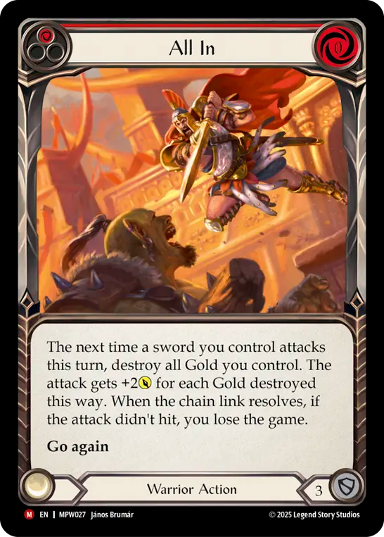 All In (Red) MPW027 (Mastery Pack Warrior)