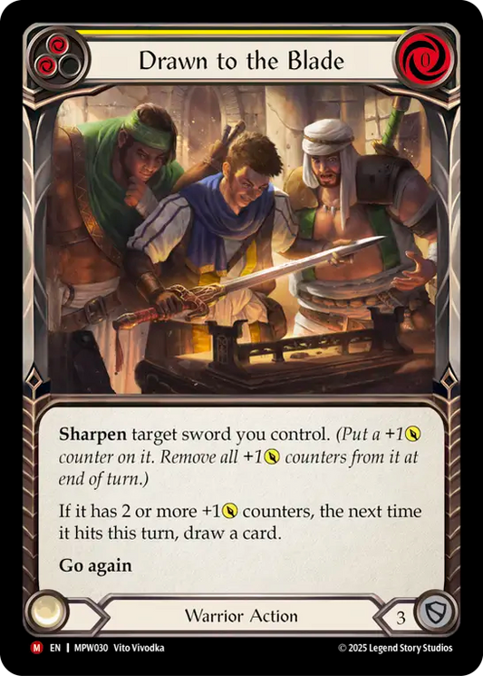 Drawn to the Blade Rainbow Foil (Yellow) MPW030 (Mastery Pack Warrior)