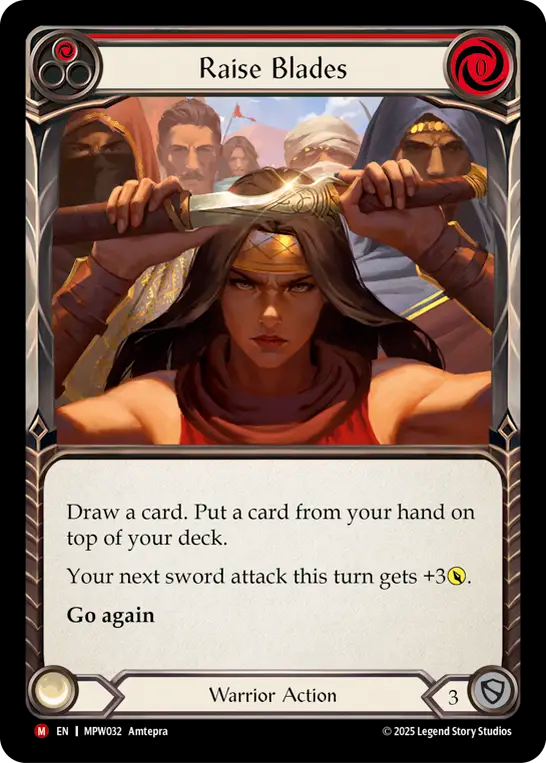 Raise Blades Rainbow Foil (Red) MPW032 (Mastery Pack Warrior)