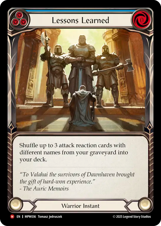 Lessons Learned (Blue) MPW036 (Mastery Pack Warrior)