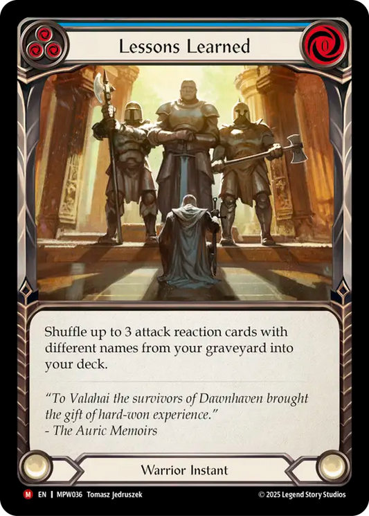 Lessons Learned Rainbow Foil (Blue) MPW036 (Mastery Pack Warrior)