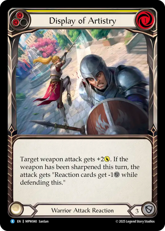 Display of Artistry Rainbow Foil (Yellow) MPW040 (Mastery Pack Warrior)