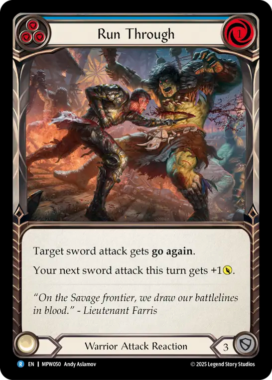 Run Through (Blue) MPW050 (Mastery Pack Warrior)