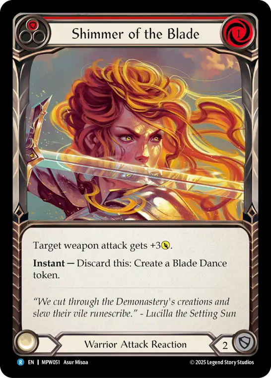 Shimmer of the Blade (Red) MPW051 (Mastery Pack Warrior)
