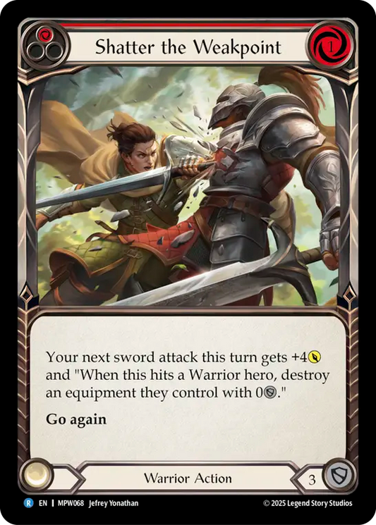 Shatter the Weakpoint Rainbow Foil (Red) MPW068 (Mastery Pack Warrior)