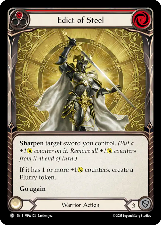 Edict of Steel (Red) MPW103 (Mastery Pack Warrior)