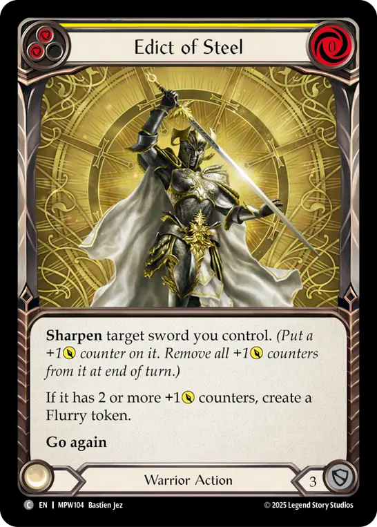 Edict of Steel (Yellow) MPW104 (Mastery Pack Warrior)