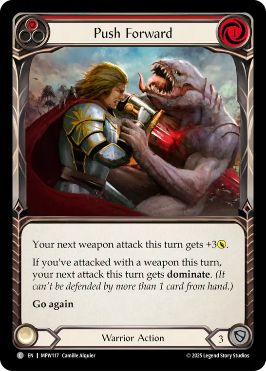 Push Forward (Red) MPW117 (Mastery Pack Warrior)
