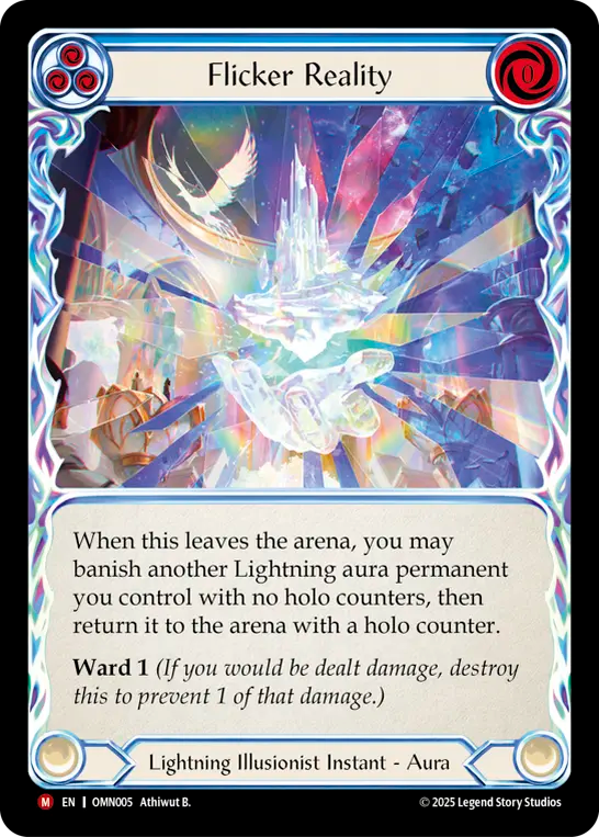 Flicker Reality Rainbow Foil (Blue) OMN005 (Omens of the Third Age)