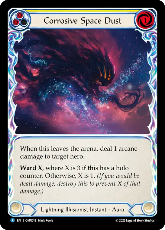 Corrosive Space Dust Rainbow Foil (Yellow) OMN013 (Omens of the Third Age)
