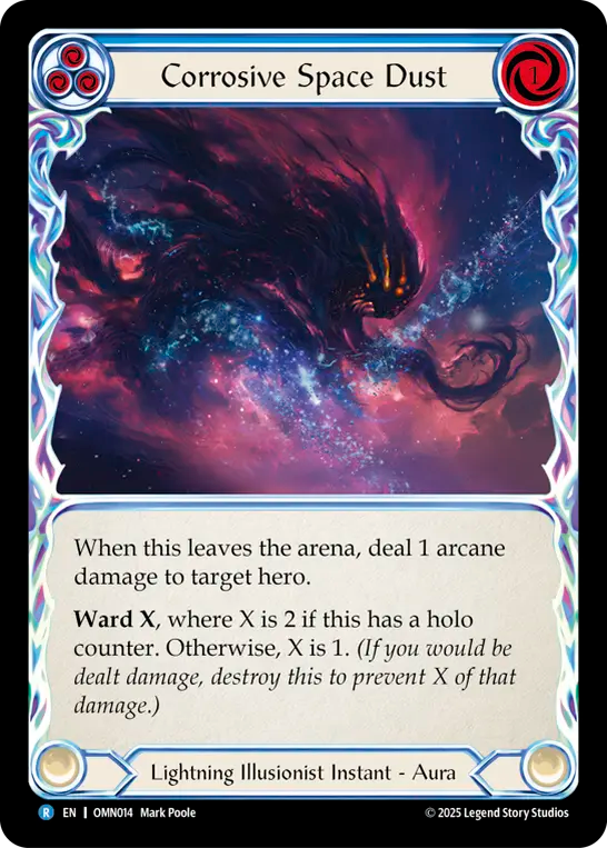 Corrosive Space Dust Rainbow Foil (Blue) OMN014 (Omens of the Third Age)