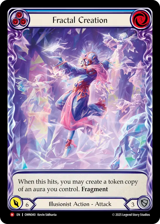 Fractal Creation Extended Art Cold Foil (Blue) OMN040 (Omens of the Third Age)
