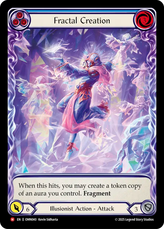 Fractal Creation Extended Art Cold Foil (Blue) OMN040 (Omens of the Third Age)