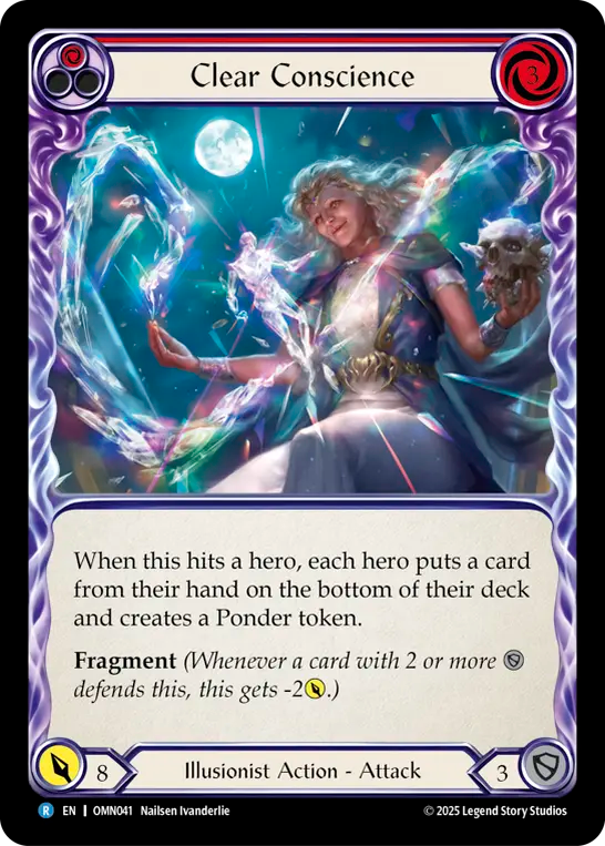 Clear Conscience Rainbow Foil (Red) OMN041 (Omens of the Third Age)