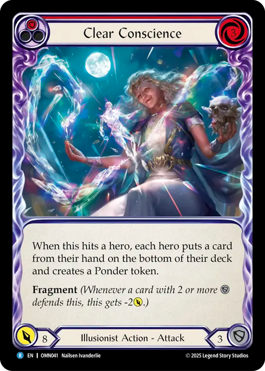 Clear Conscience Rainbow Foil (Red) OMN041 (Omens of the Third Age)