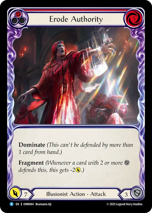 Erode Authority Rainbow Foil (Red) OMN044 (Omens of the Third Age)