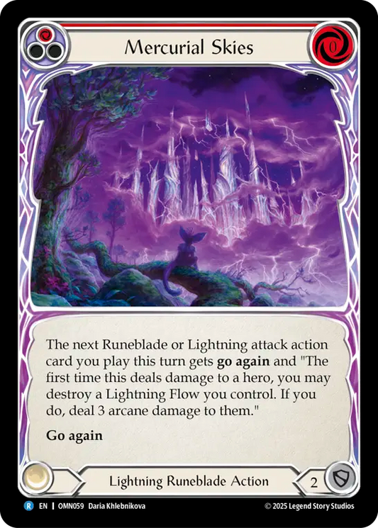 Mercurial Skies Rainbow Foil (Red) OMN059 (Omens of the Third Age)