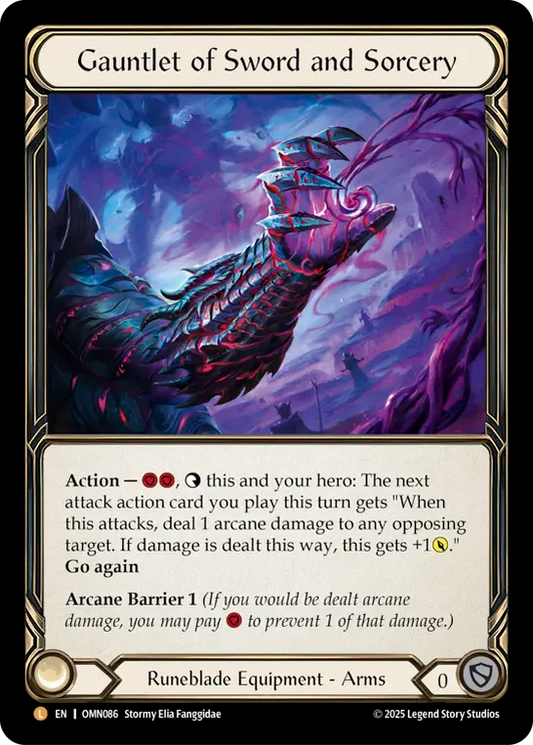 Gauntlet of Sword and Sorcery Rainbow Foil OMN086 (Omens of the Third Age)