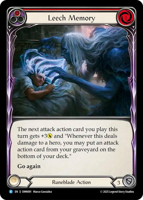 Leech Memory Rainbow Foil (Red) OMN091 (Omens of the Third Age)