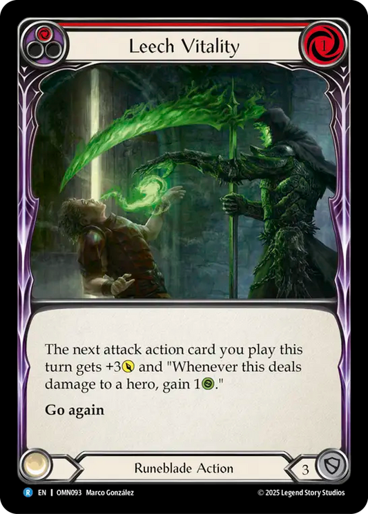 Leech Vitality Rainbow Foil (Red) OMN093 (Omens of the Third Age)