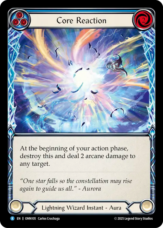 Core Reaction Rainbow Foil (Blue) OMN105 (Omens of the Third Age)