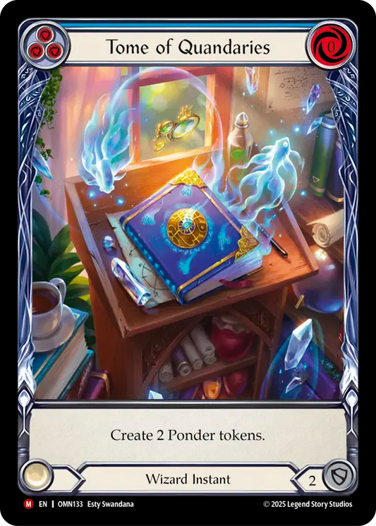 Tome of Quandaries Extended Art Cold Foil (Blue) OMN133 (Omens of the Third Age)