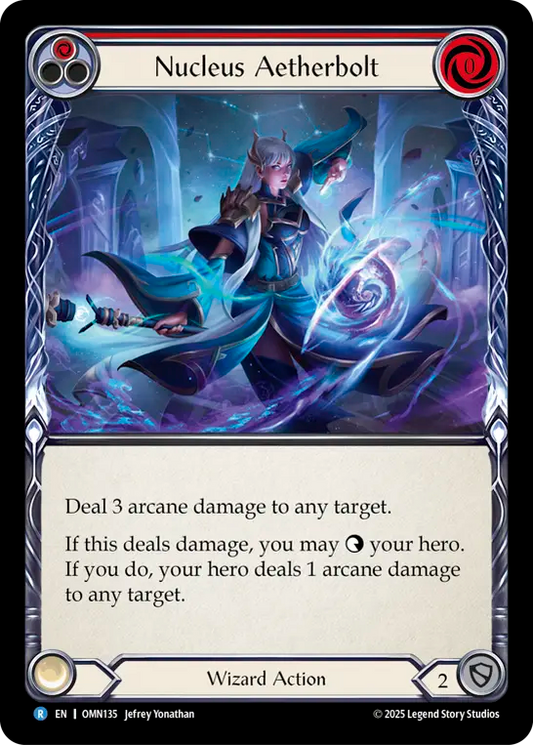 Nucleus Aetherbolt Rainbow Foil (Red) OMN135 (Omens of the Third Age)