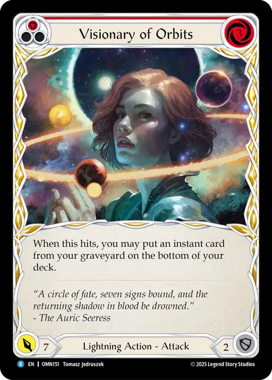 Visionary of Orbits Rainbow Foil (Red) OMN151 (Omens of the Third Age)