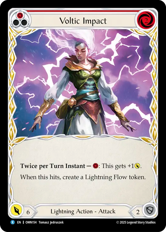 Voltic Impact Rainbow Foil (Red) OMN154 (Omens of the Third Age)