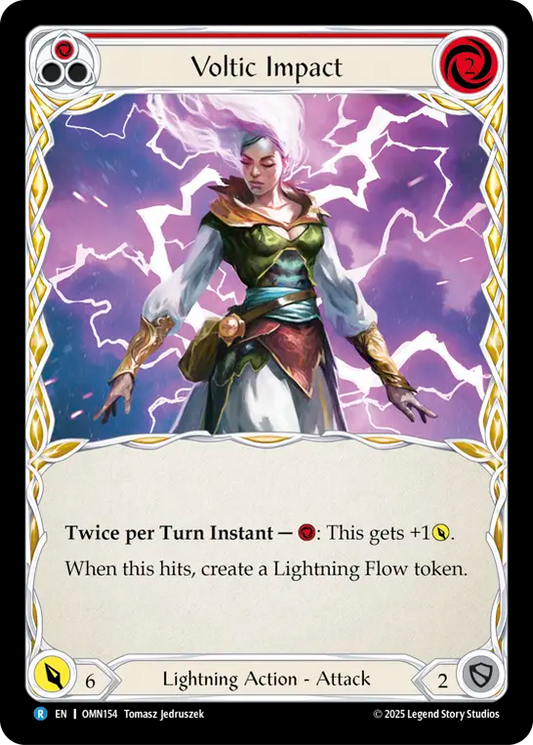 Voltic Impact Rainbow Foil (Red) OMN154 (Omens of the Third Age)